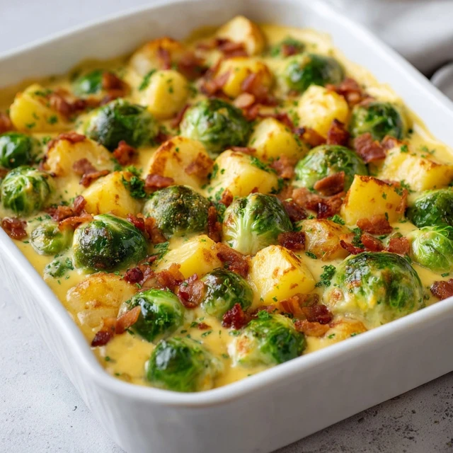 Brussels Sprout and Potato Casserole