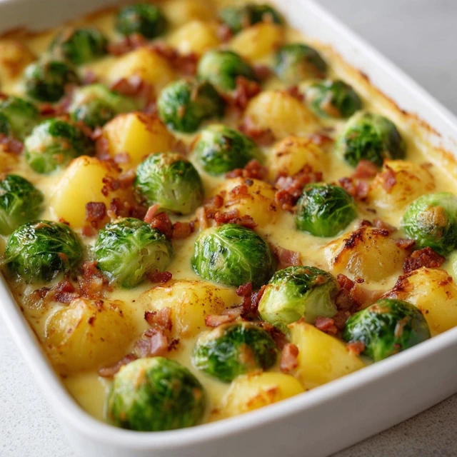 Cheesy Brussels Sprout and Potato Bake for Comfort Food Lovers image 2