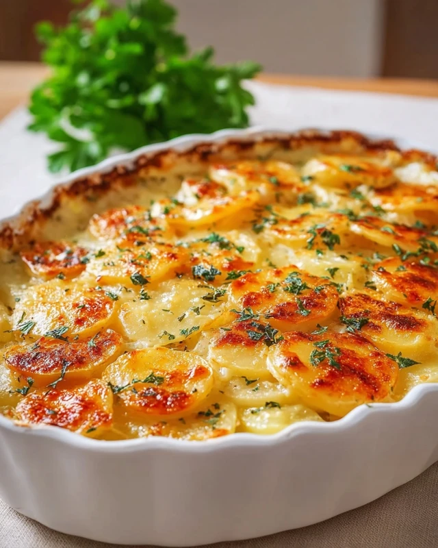 Kartoffelauflauf mit Gemüse für jeden Tag lecker zubereitet