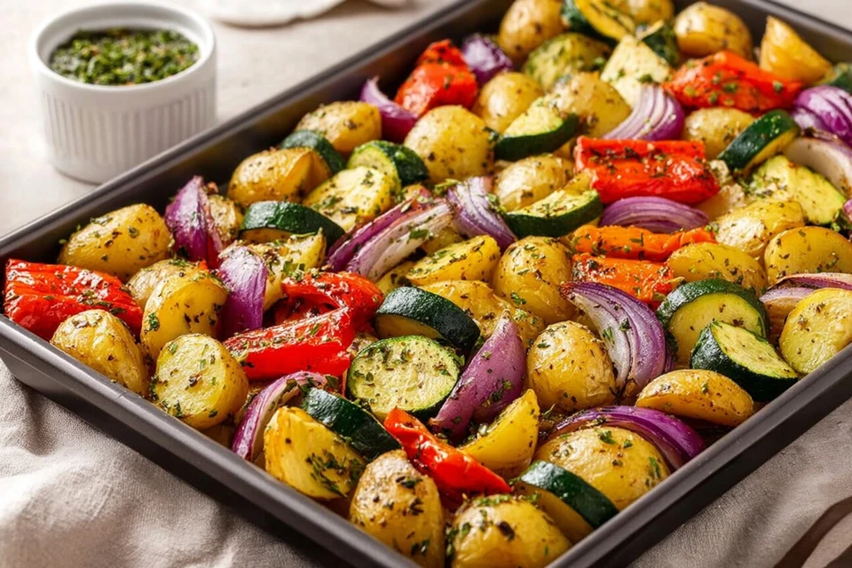 Schnelles Ofengemüse mit aromatischen Kräutern zubereiten image 2